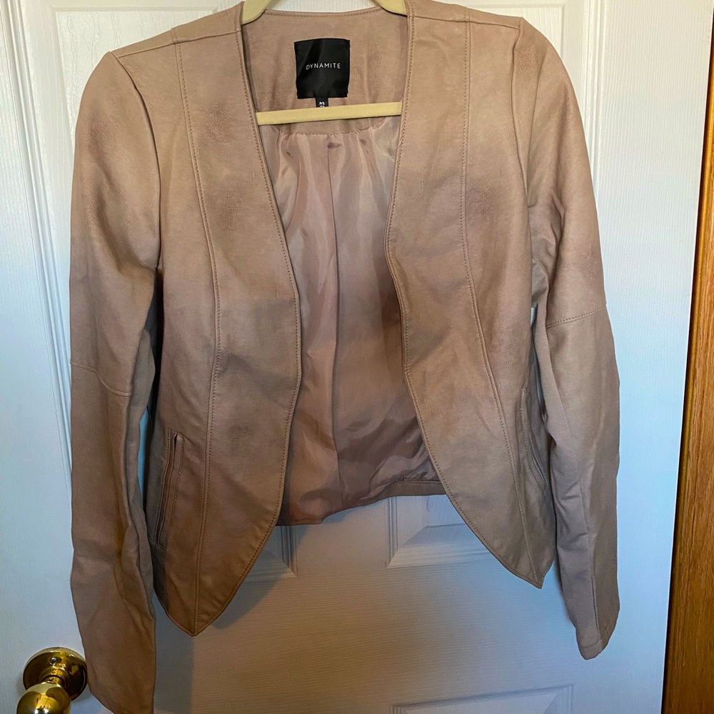 Dynamite Faux Leather Blazer